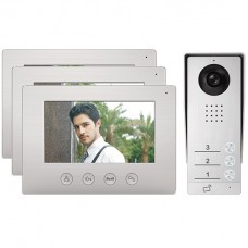 Kit Θυροτηλεόραση WiFi Μπουτονιέρα 3 κλήσεων και 3 Μονιτορ 7 ιντζών 195085